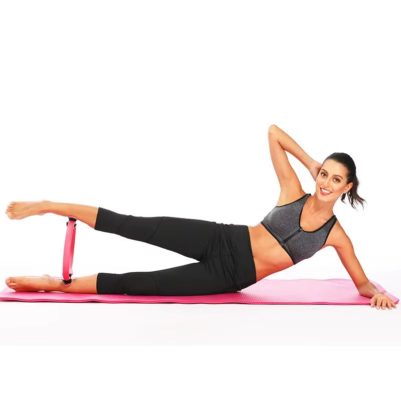 38Cm Yoga Fitness Pilates Ring Women Girls Circle Magic Dual Exercise Home Gym Workout Sports Lose Weight Body Resistance 6Color