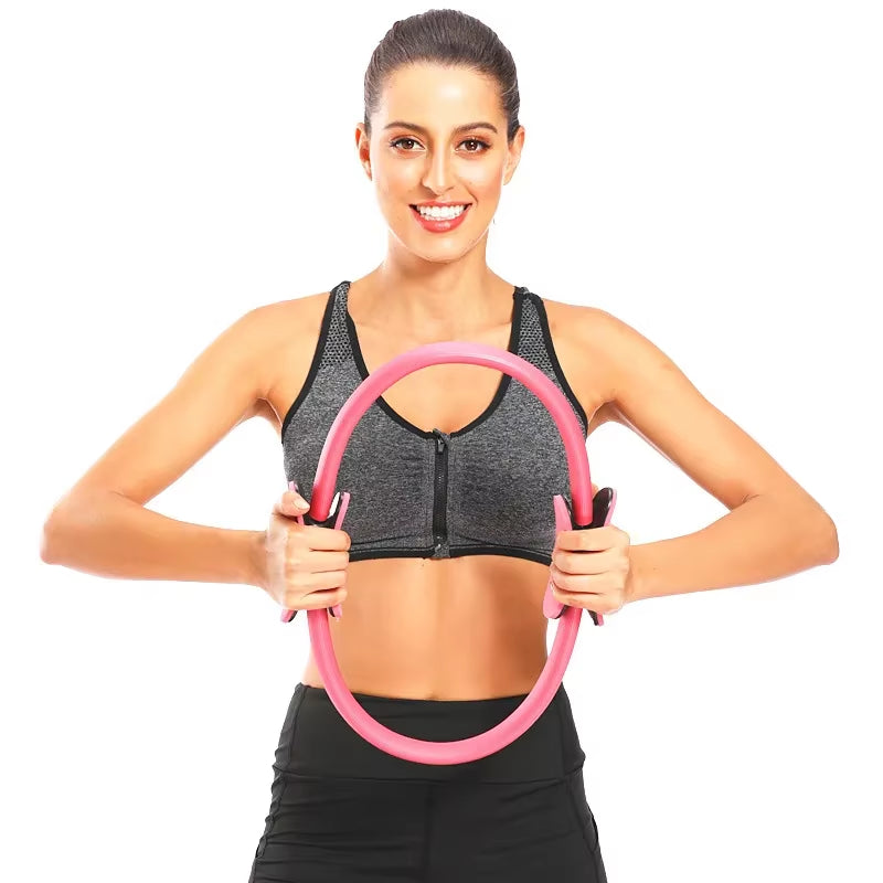 38Cm Yoga Fitness Pilates Ring Women Girls Circle Magic Dual Exercise Home Gym Workout Sports Lose Weight Body Resistance 6Color