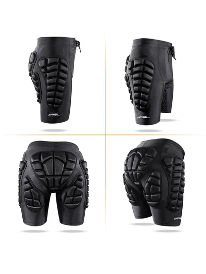 AVIVOR Protective Padded Shorts for Snowboarding, Skateboarding, and Skiing with 3D Hip, Butt, and Tailbone Protection